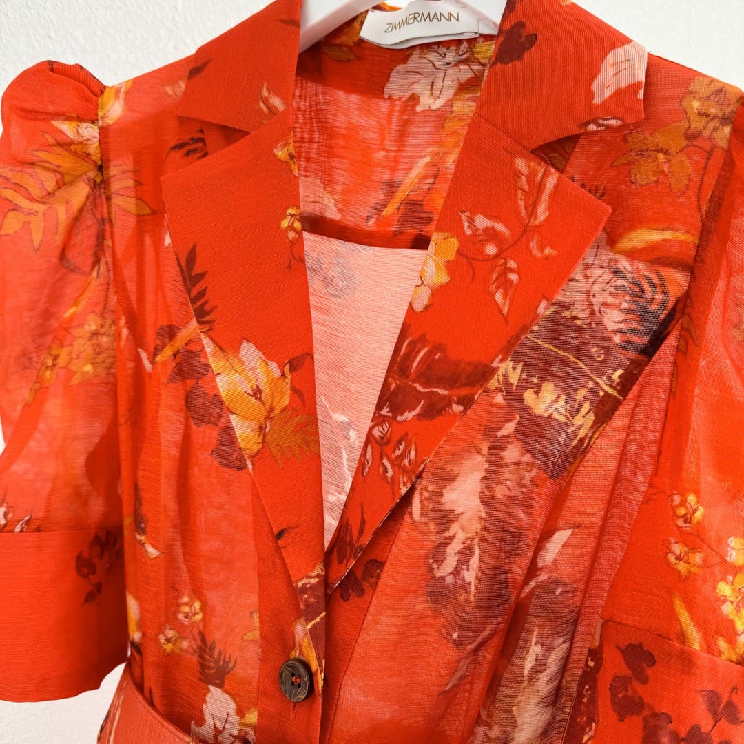 VÁY ZIMMERMANN LONG DRESS WITH FLOWER RED High Classy