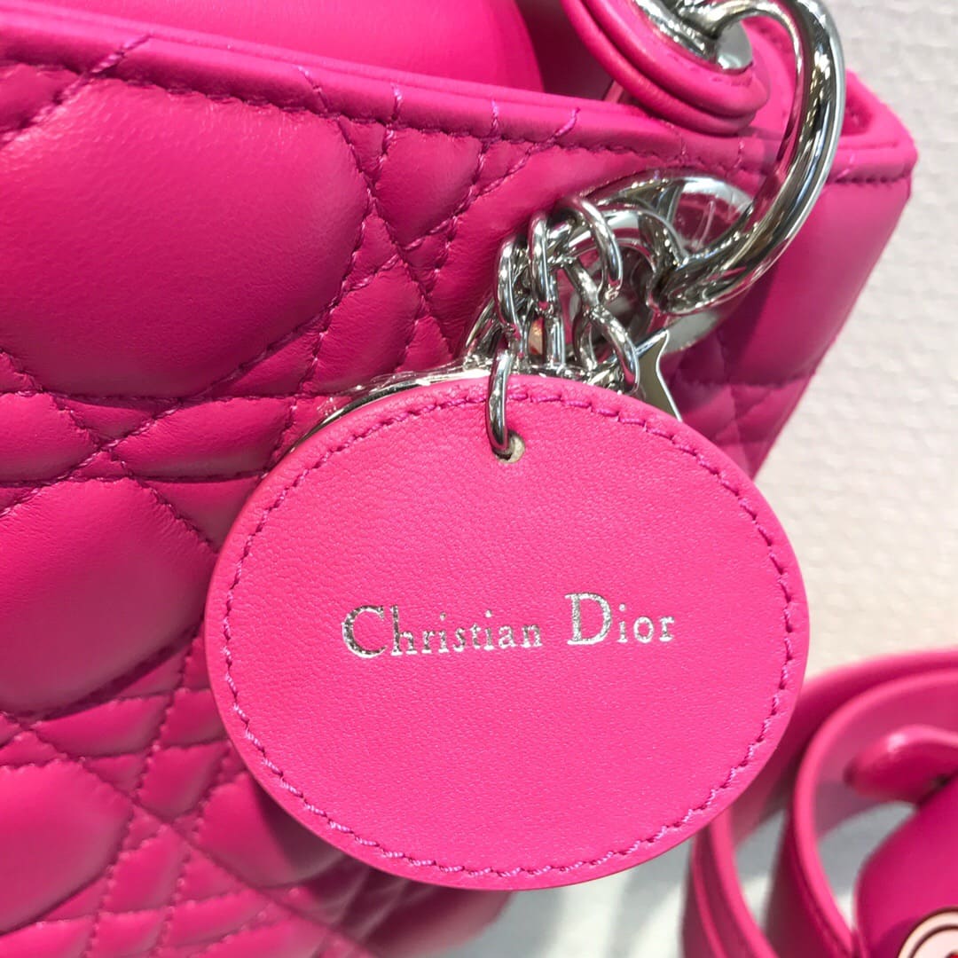 TÚI CHRISTIAN DIOR Lady Dior Bag Pink Cannage Lambskin Top Quality