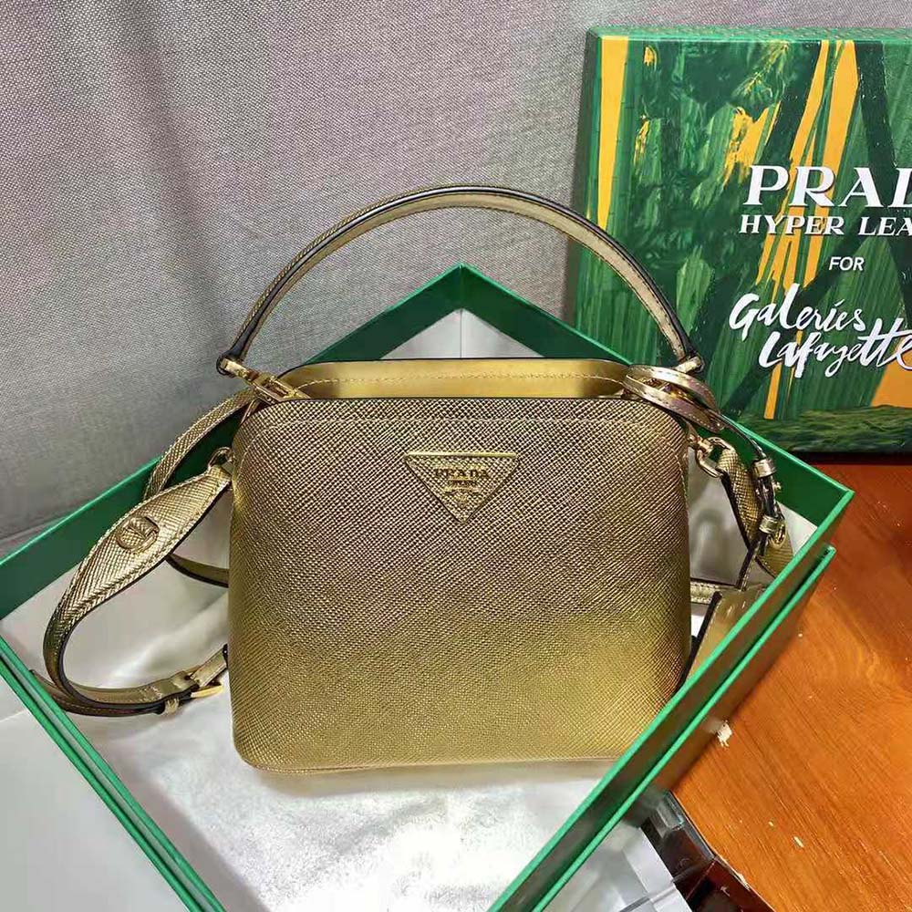 TÚI Prada Women Prada Matinee Micro Saffiano Leather Bag-Gold