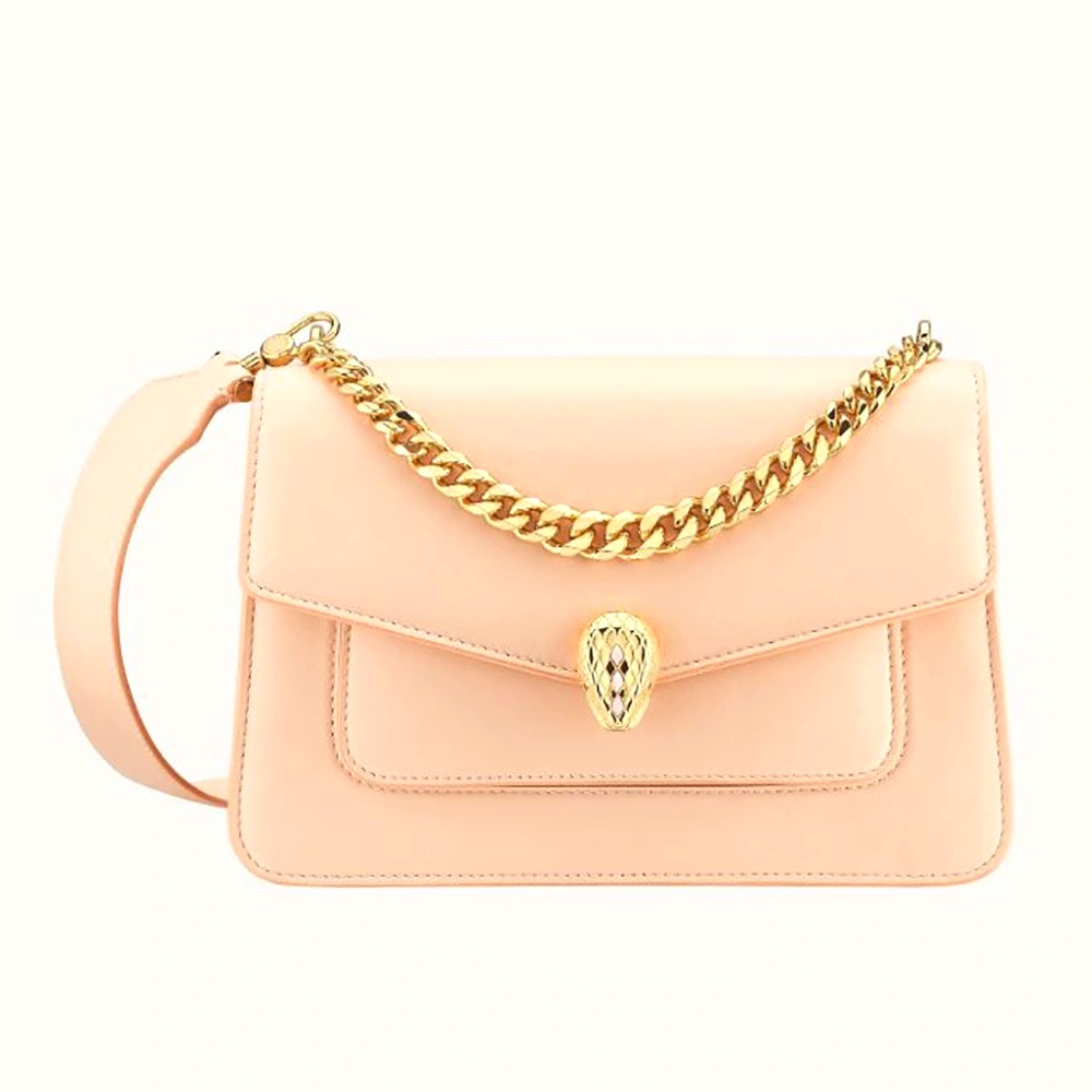 TÚI Bvlgari Women Serpenti Forever Crossbody Bag in Nappa Leather-Sandy