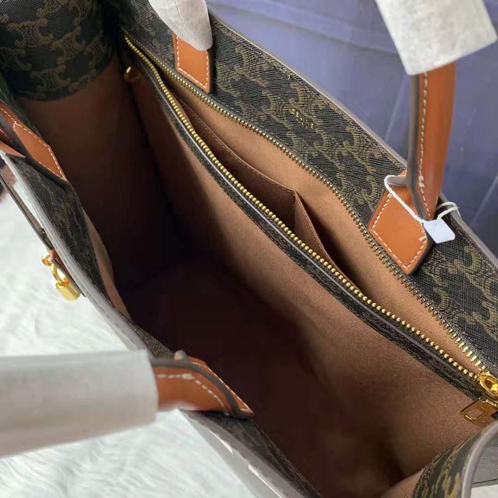 TÚI Celine Women Vertical Cabas in Triomphe Canvas