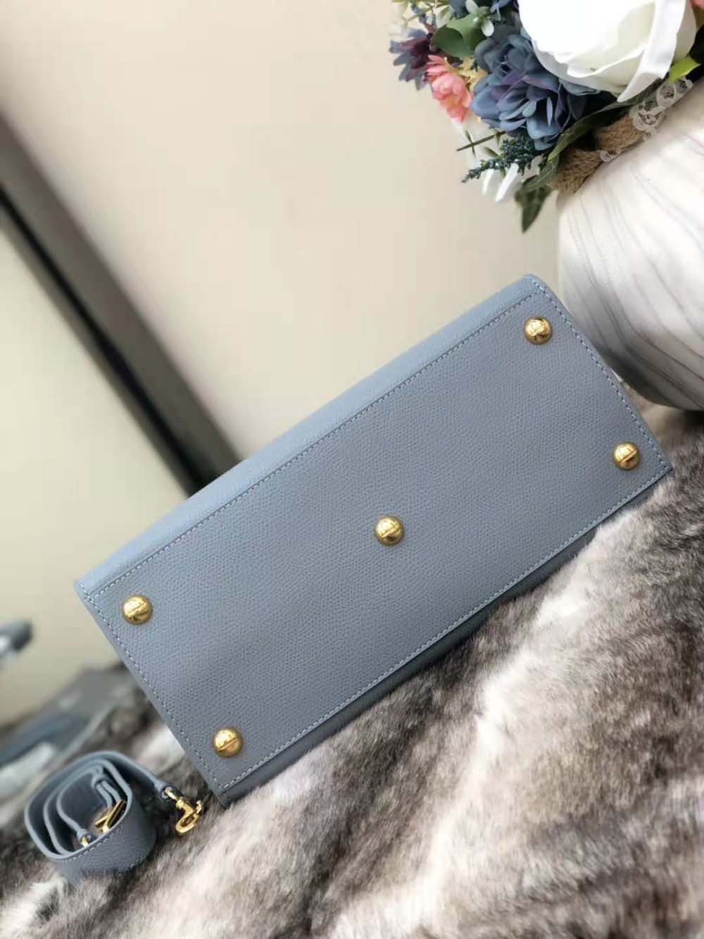TÚI Dior Women Medium ST Honore Tote Latte Grained Calfskin-Blue