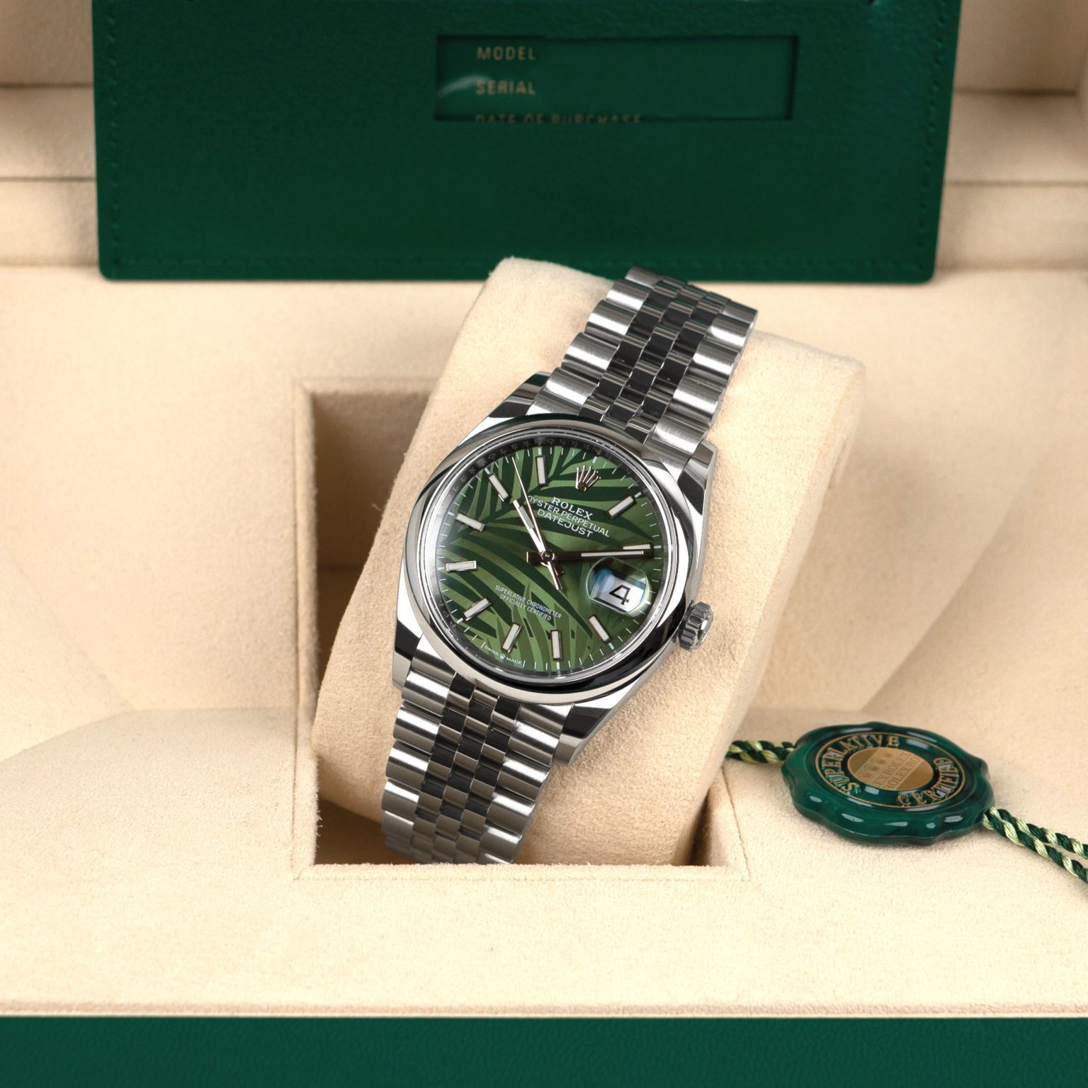 ĐỒNG HỒ ROLEX Datejust Green Palm 2021