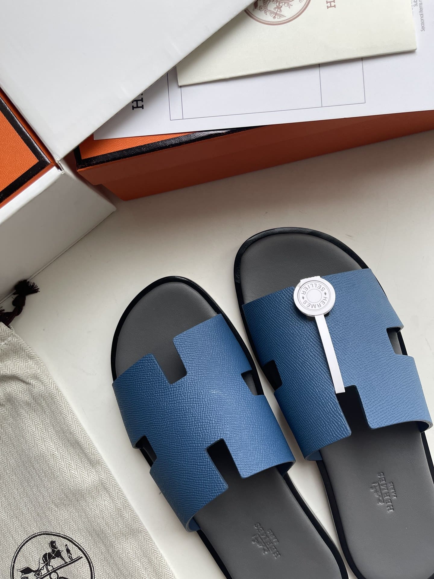 DÉP HERMES IZMIR BLUE H SANDAL AAA