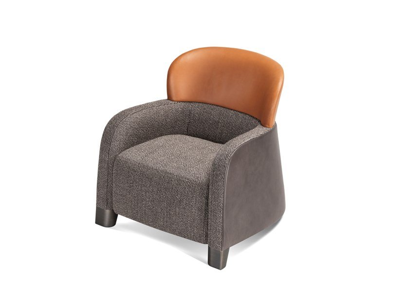 GHẾ PIANO Fabric and leather armchair with armrests ARMCHAIR