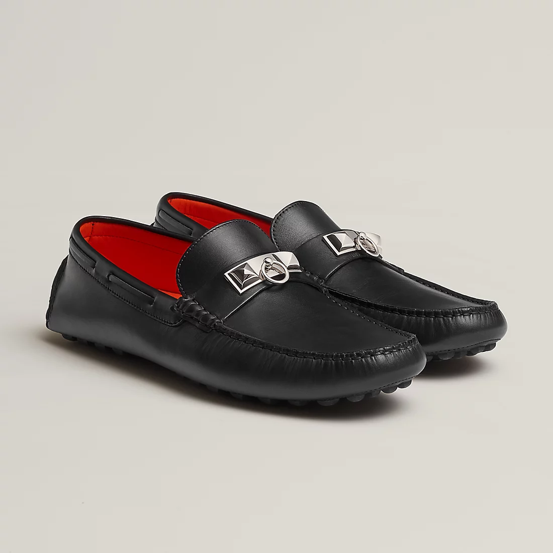 GIÀY HERMES IRVING LOAFER COWHIDE LEATHER NOIR SS2022