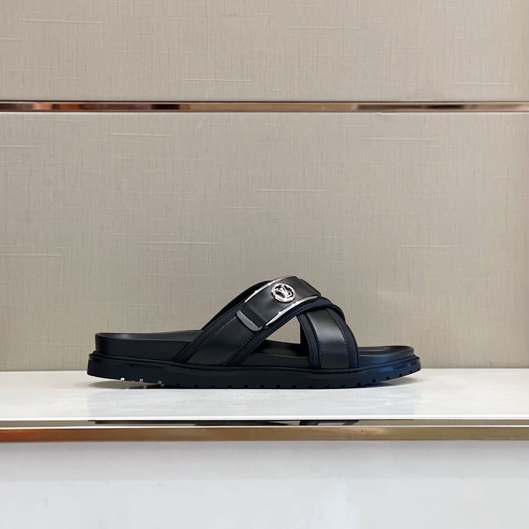 DÉP LOUIS VUITTON TRIANGLE LOGO SANDAL AAA