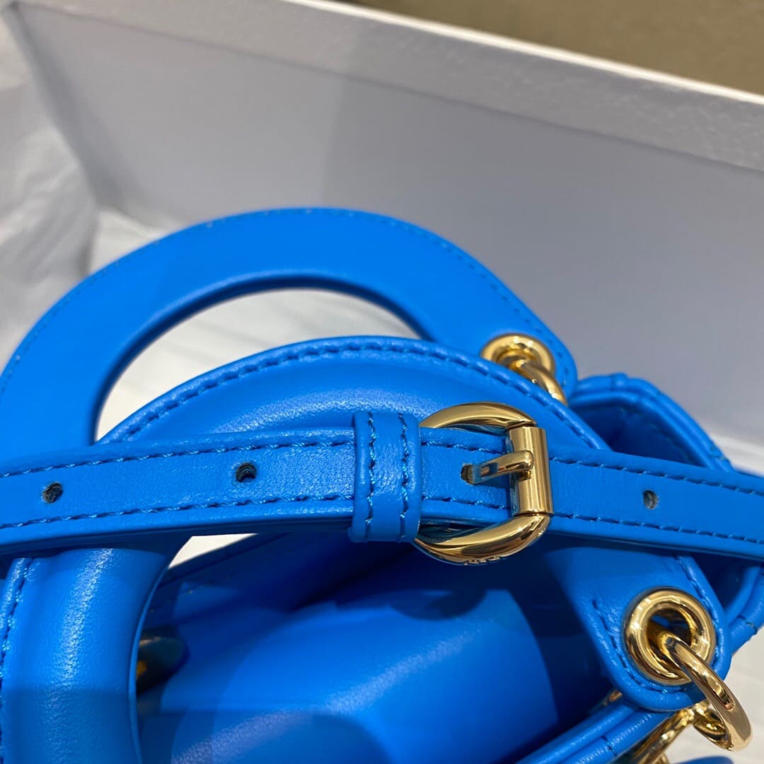 TÚI CHRISTIAN DIOR Women Micro Lady Dior Bag Blue Cannage Lambskin