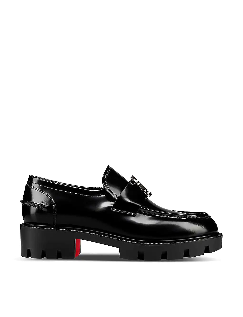 GIÀY CHRISTIAN LOUBOUTIN CL Moc Lug leather loafers