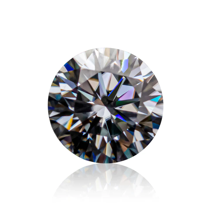 KIM CƯƠNG Round Hearts and Arrows Cut Natural Grey Loose Moissanite Stone