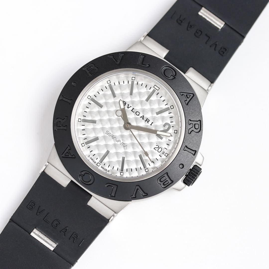 Đồng hồ BVLGARI Aluminium Automatic mặt số màu trắng