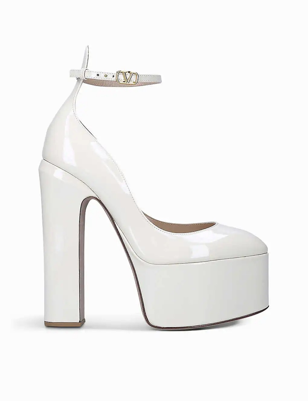 GIÀY VALENTINO GARAVANI Tan Go patent leather heels