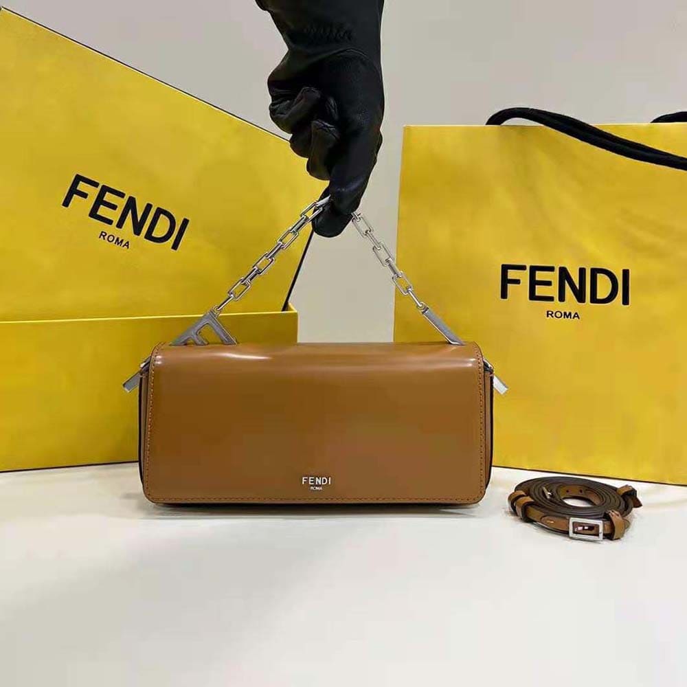 TÚI FENDI Women First Sight Brown Leather Mini Bag