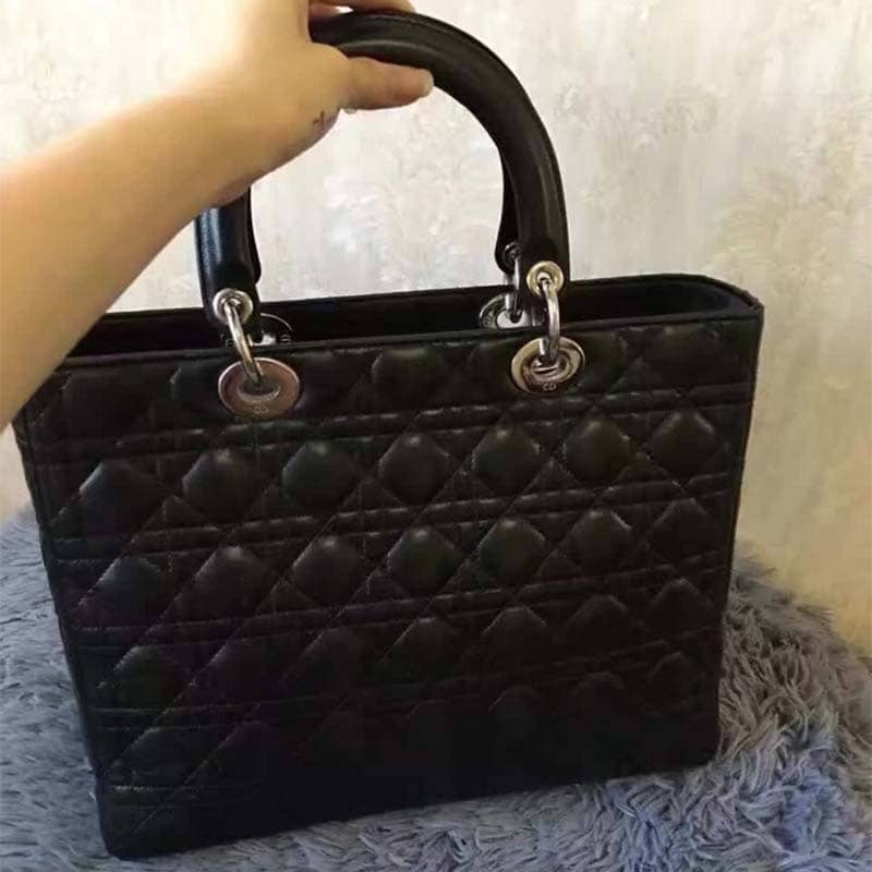 TÚI Dior My Lady Dior Bag in Cannage Lambskin-Red