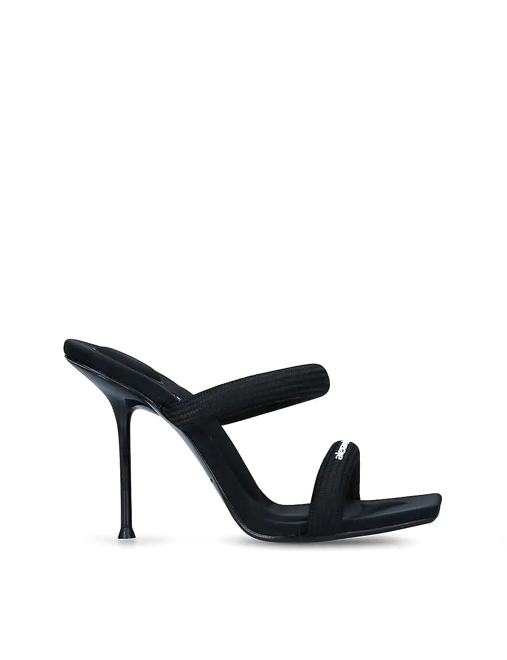 GIÀY ALEXANDER WANG Julie logo-print webbing heeled mules