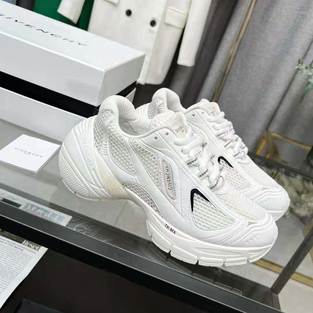 GIÀY Givenchy Unisex TK-MX Runner Sneakers in Mesh-White