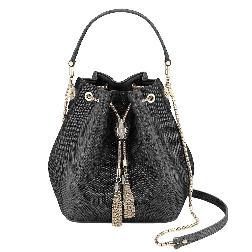 TÚI Bvlgari Women Serpenti Forever Bucket-Black