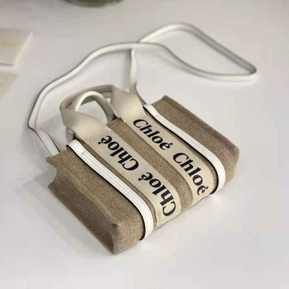 TÚI Chloe Women Mini Woody Tote Bag-Blue