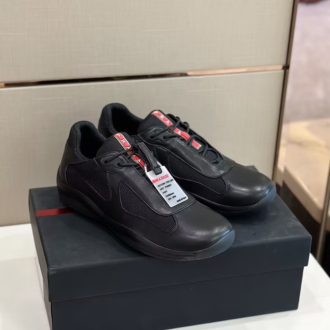 GIÀY PRADA RED LOGO SNEAKERS SHOES