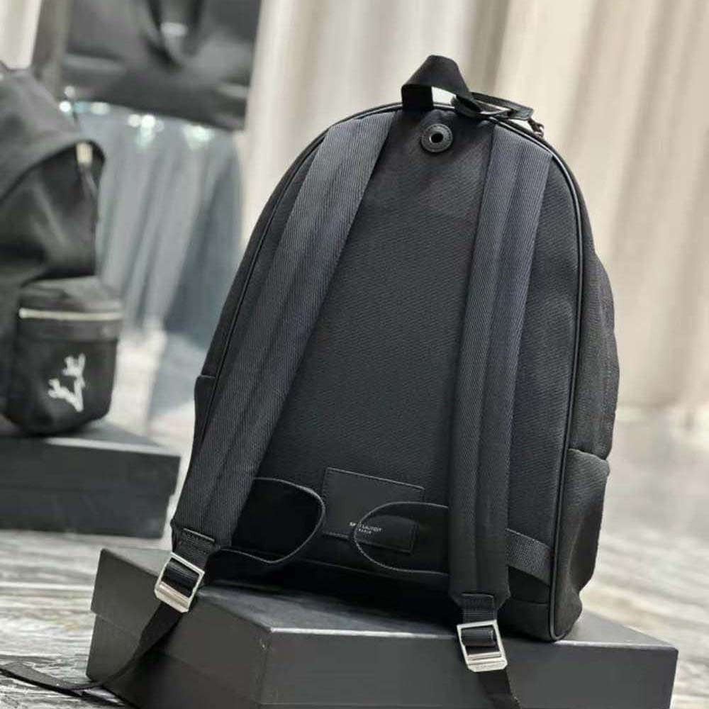 BALO Saint Laurent YSL Saint Laurent Embroidered City Backpack in Canvas