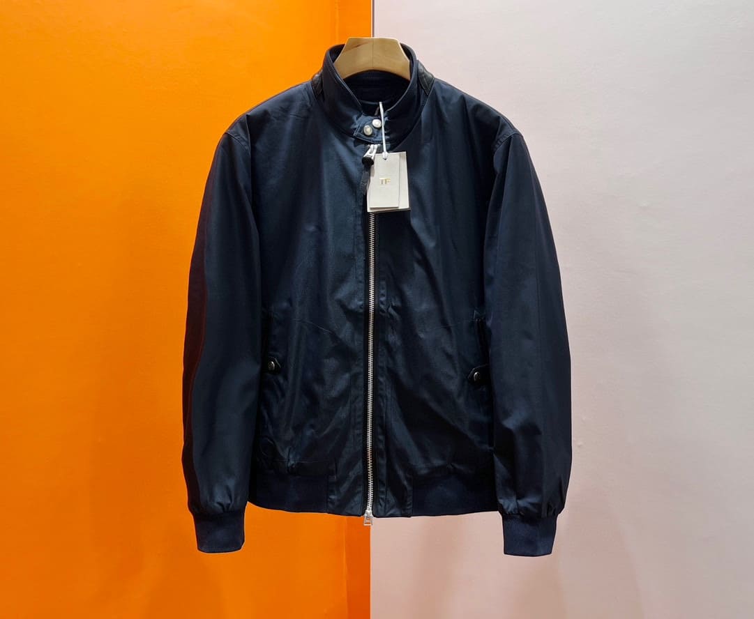ÁO TOM FORD BLACK NYLON JACKET