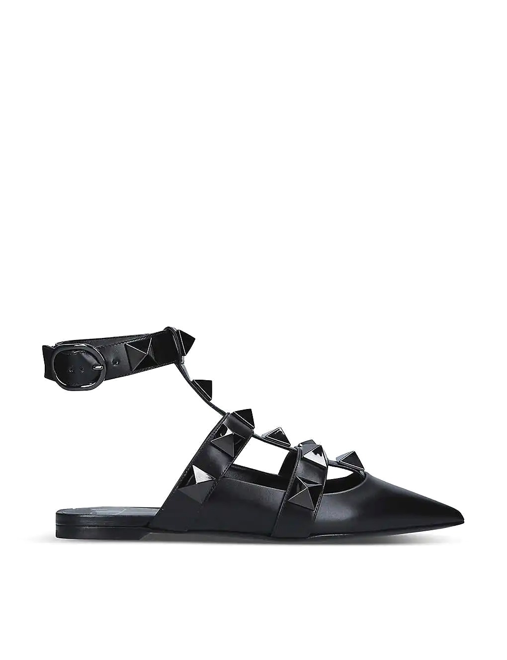 GIÀY VALENTINO GARAVANI Roman Stud pointed-toe leather mules