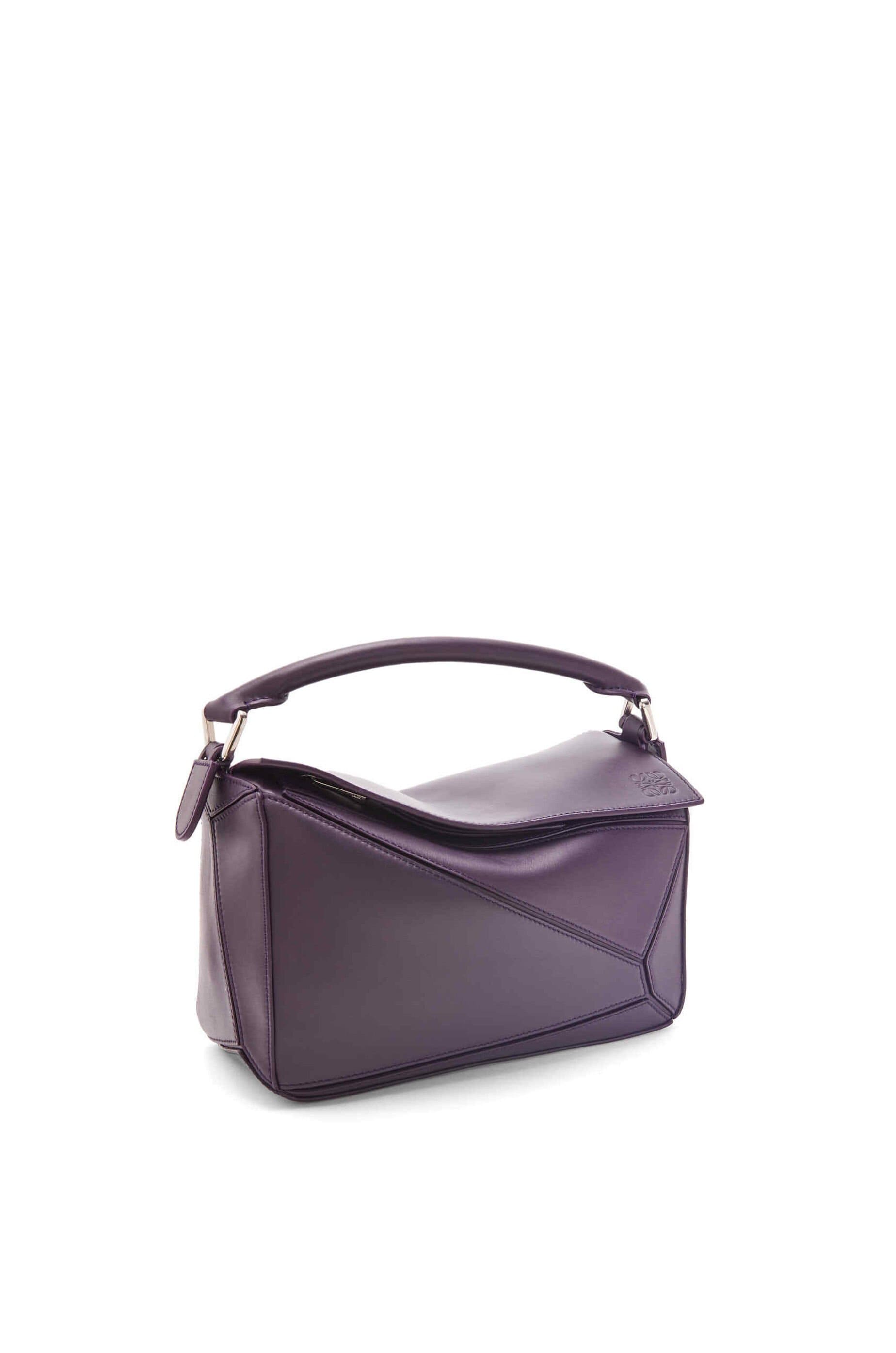 Túi LOEWE Small Puzzle bag in satin calfskin deep aubergine