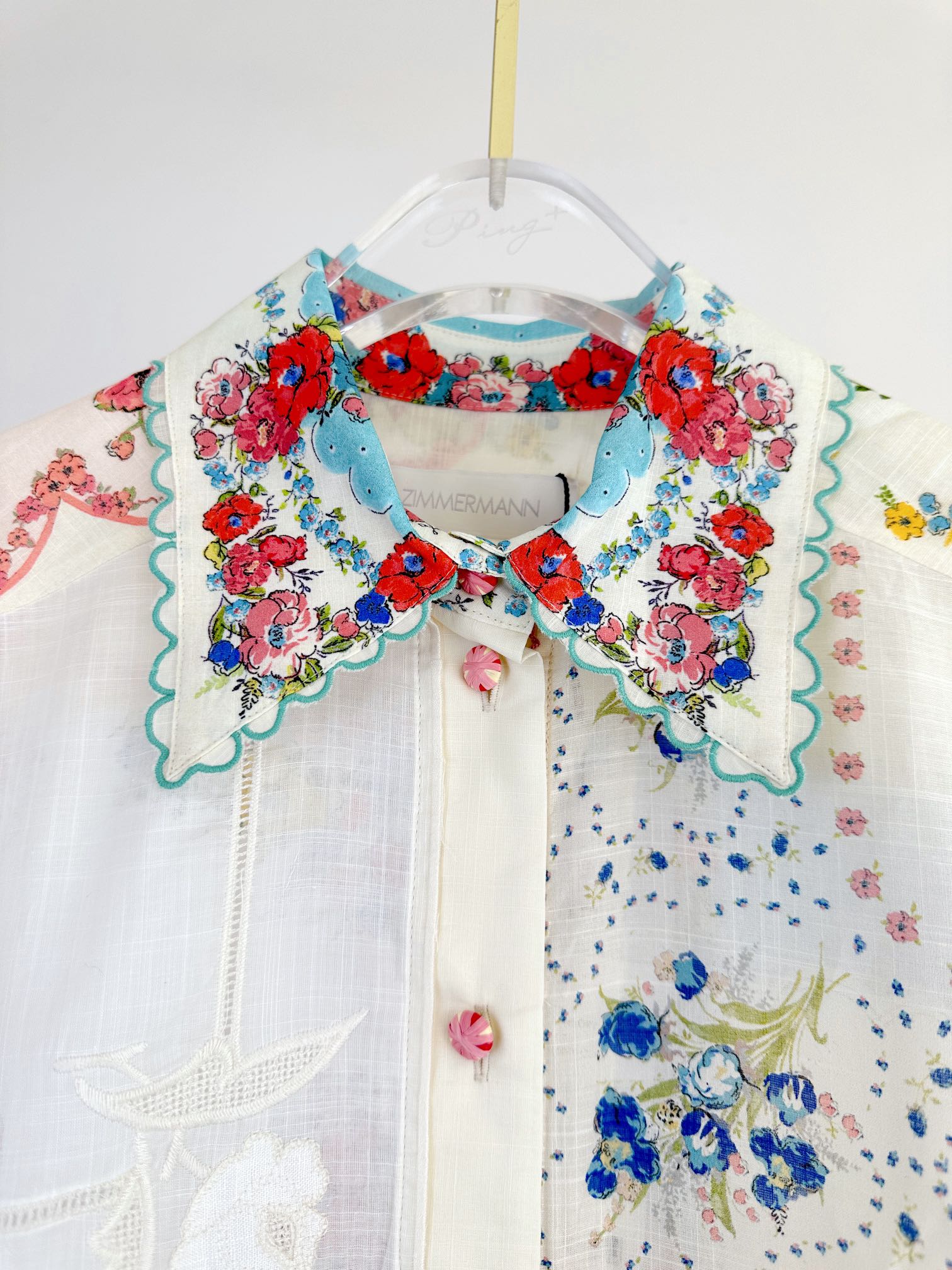 ÁO ZIMMERMANN Flower Long Vintage Dress