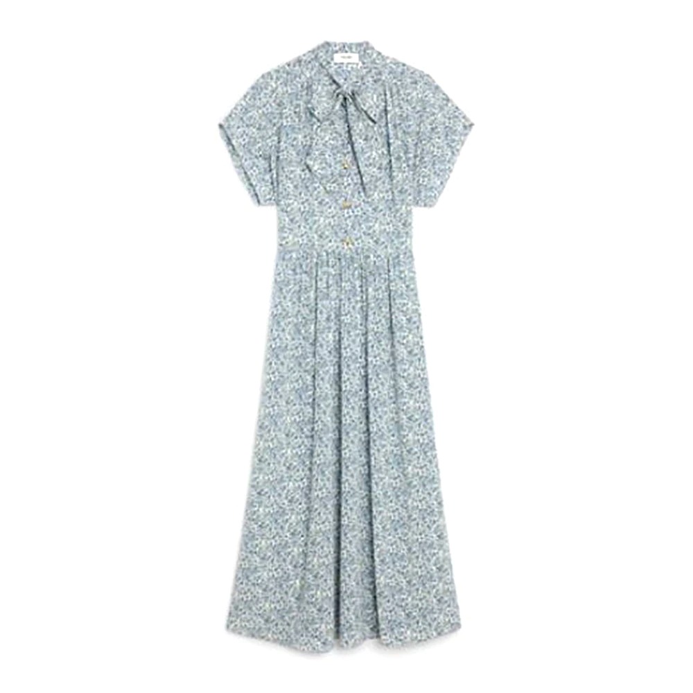 Váy Celine Lavalliere Dress in Crepe DE Chine