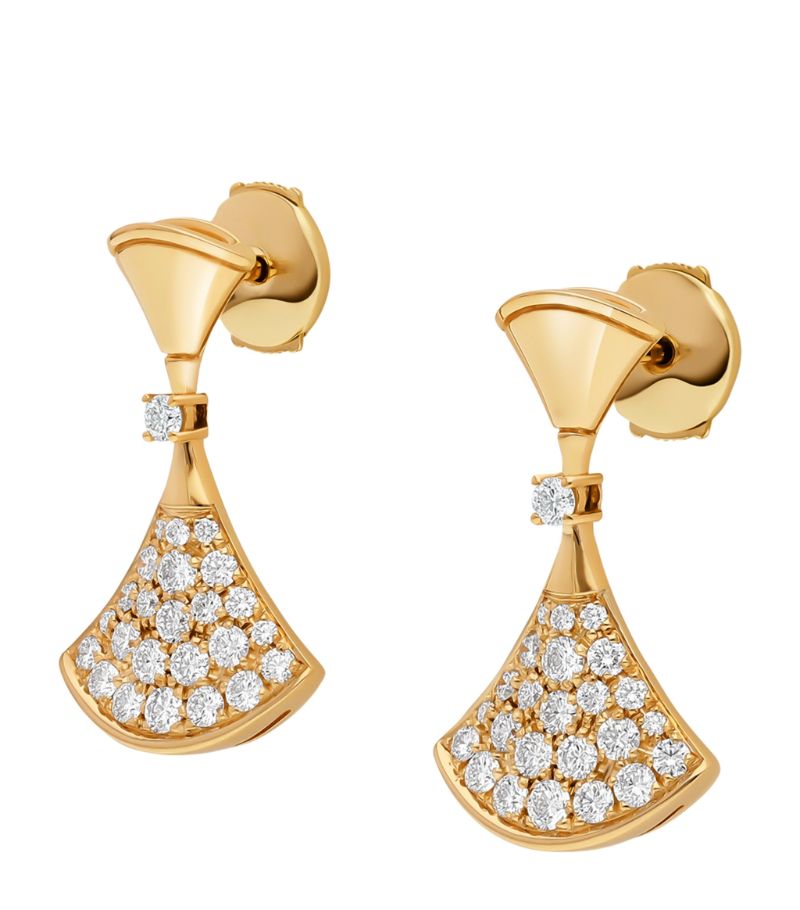 Bông tai BVLGARI Yellow Gold and Diamond Diva's Dream Earrings vàng vàng 18K