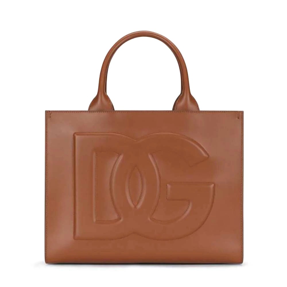 TÚI Dolce Gabbana D&G Women Small Calfskin DG Daily Shopper-Brown