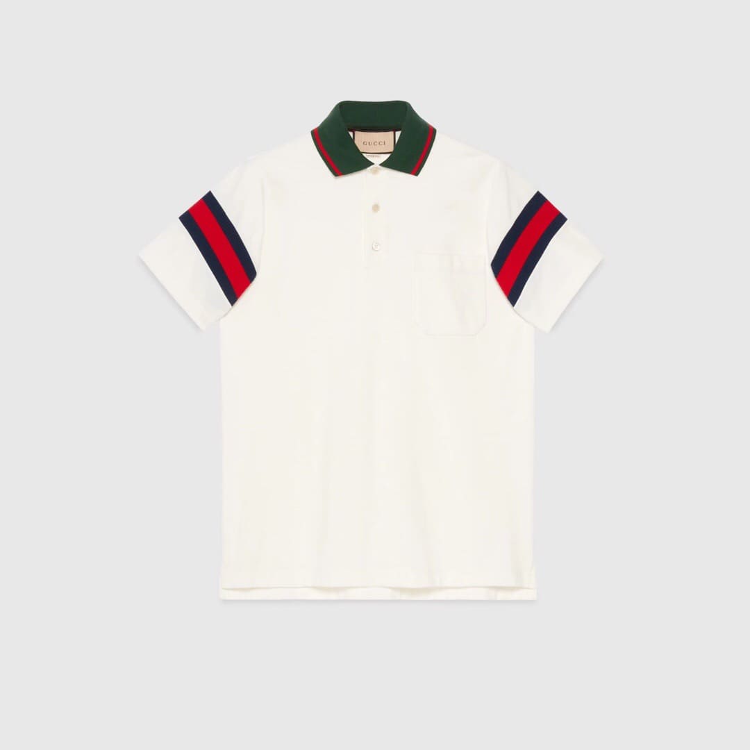 ÁO GUCCI GG POLO SHIRT MÀU TRẮNG UNISEX