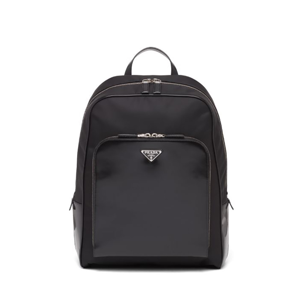 BALO Prada Re-Nylon and Leather Backpack-Black