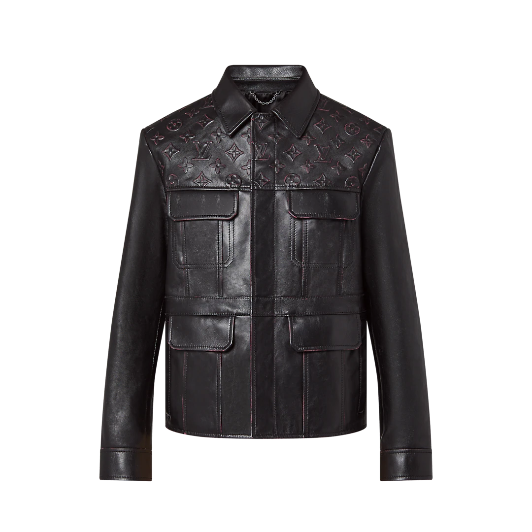 ÁO LOUIS VUITTON MONOGRAM LEATHER TRUCKER JACKET