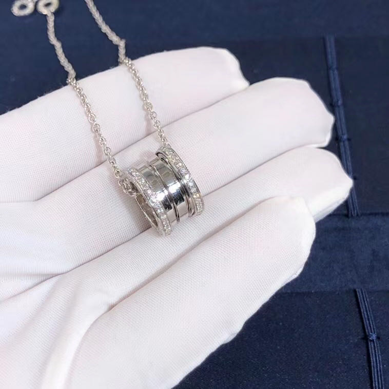 DÂY CHUYỀN VÀNG TRẮNG BVLGARI B.Zero1 Rock 18kt Necklace Pavé Diamonds