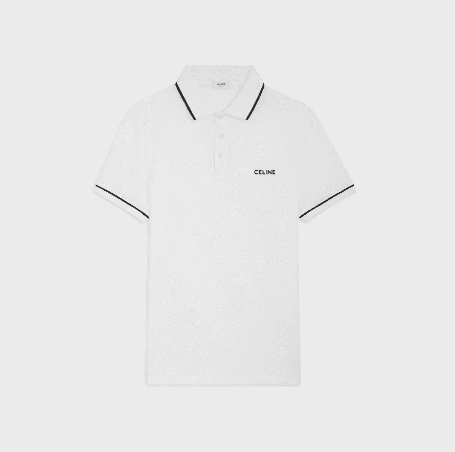 ÁO CELINE POLO SHIRT MÀU TRẮNG UNISEX