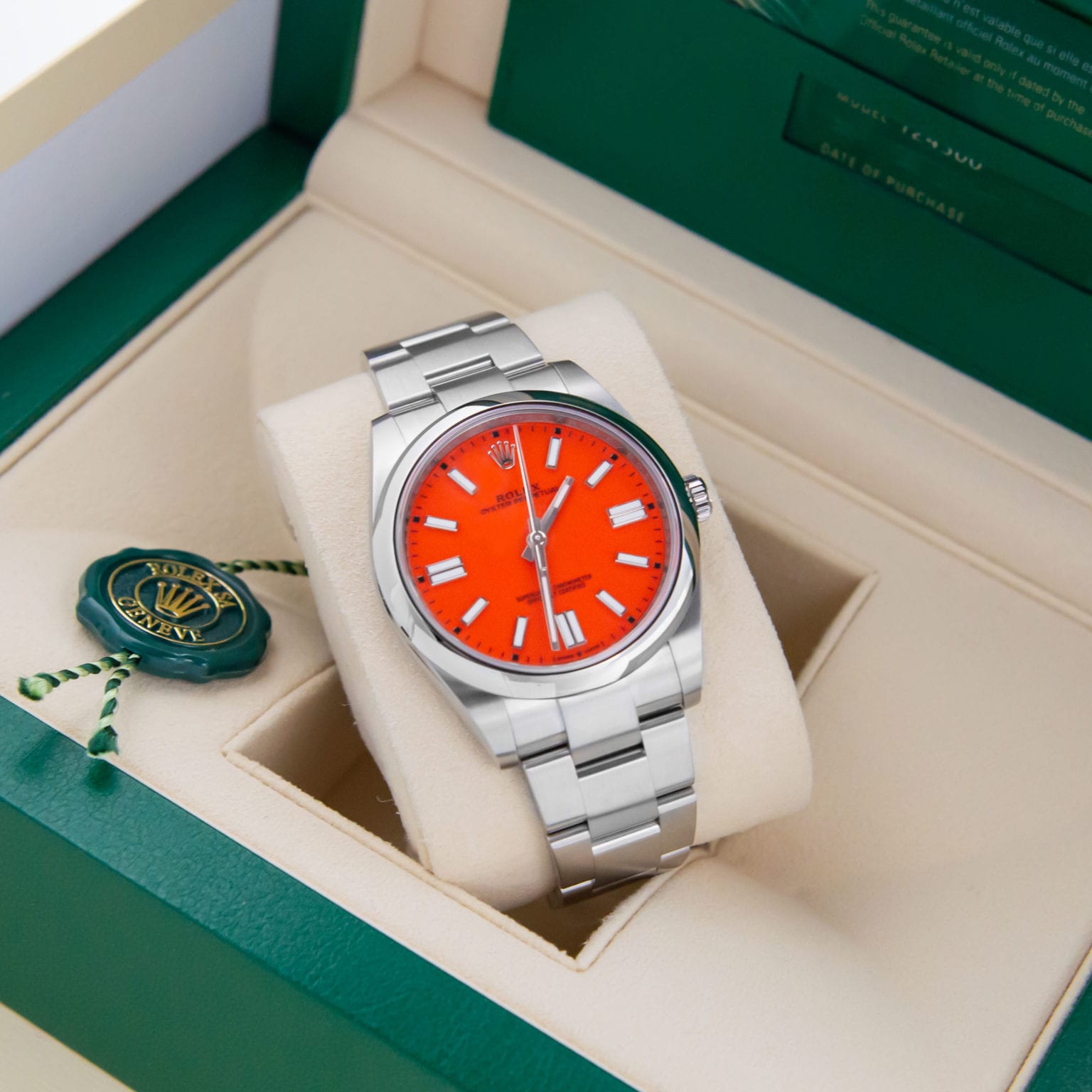 ĐỒNG HỒ Rolex Oyster Perpetual Coral Red Dial