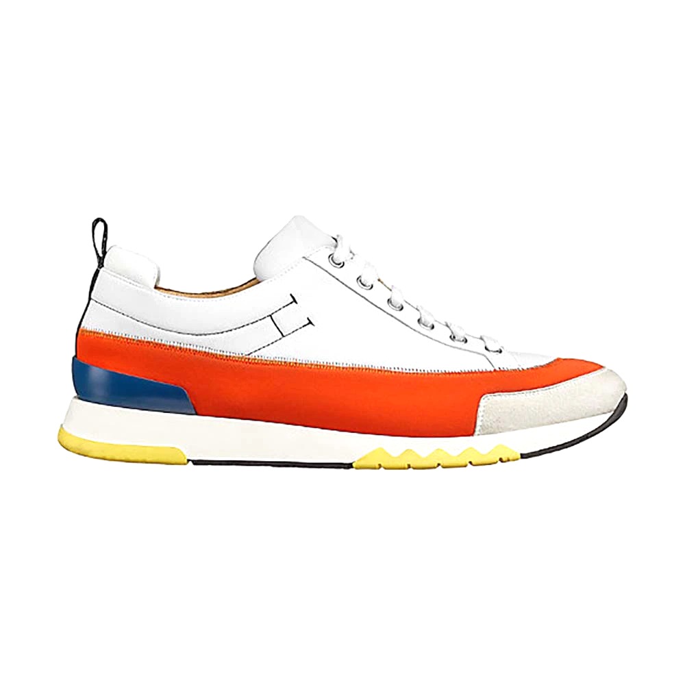 GIÀY Hermes Shoes Stadium Sneaker White Sole-Orange SS2022