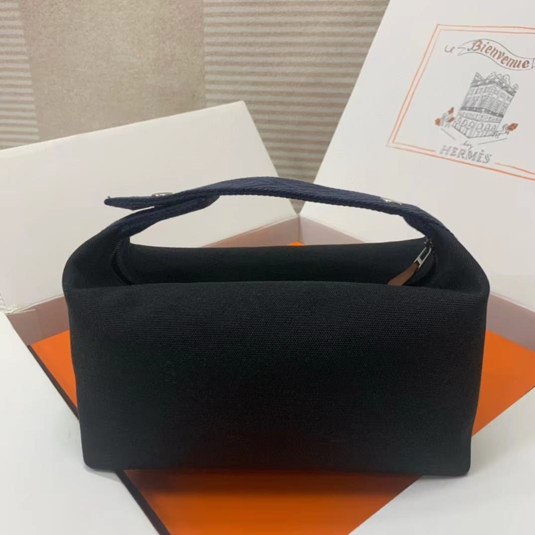 TÚI HERMES TROUSSE DE TOILETTE BRIDE A BRAC PM H MÀU ĐEN