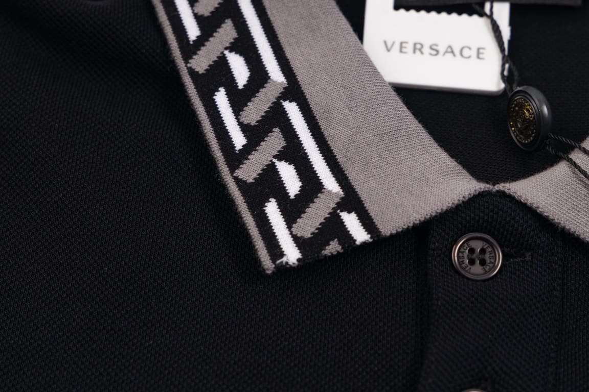 ÁO VERSACE POLO SHIRT MÀU ĐEN UNISEX