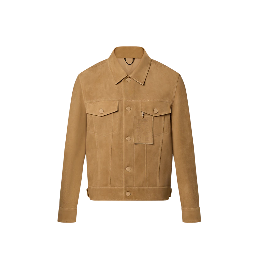 ÁO LOUIS VUITTON SUEDE JACKET CAMEL FONCE DA LỘN