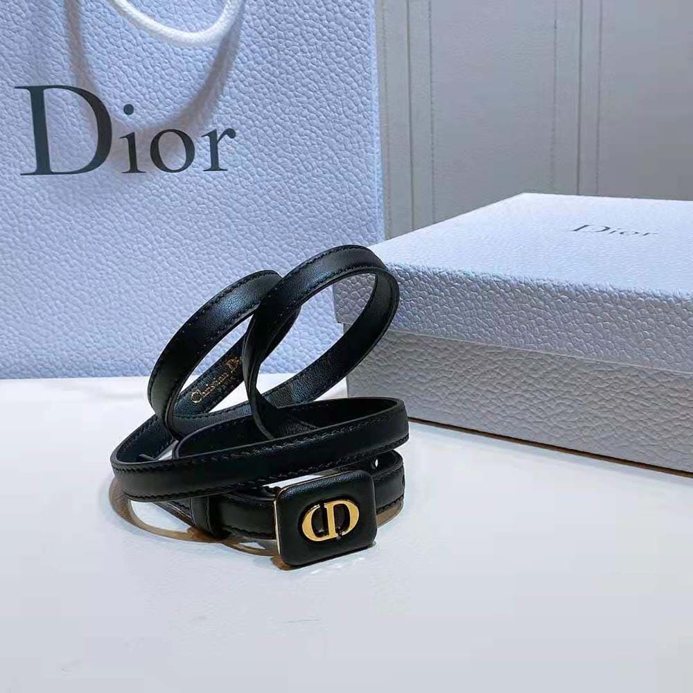 DÂY LƯNG Dior Women Dior Bobby Belt Black Smooth Calfskin 12 MM