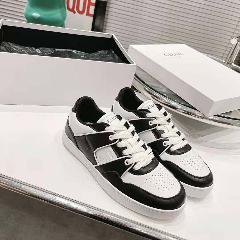 GIÀY CELINE Trainer Low Lace-up Sneaker in Calfskin-Black