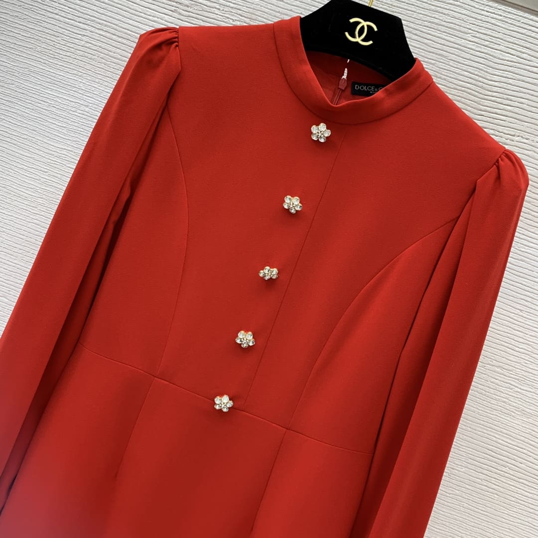 VÁY DOLCE & GABBANA Very Red Party Long Dress High Classy
