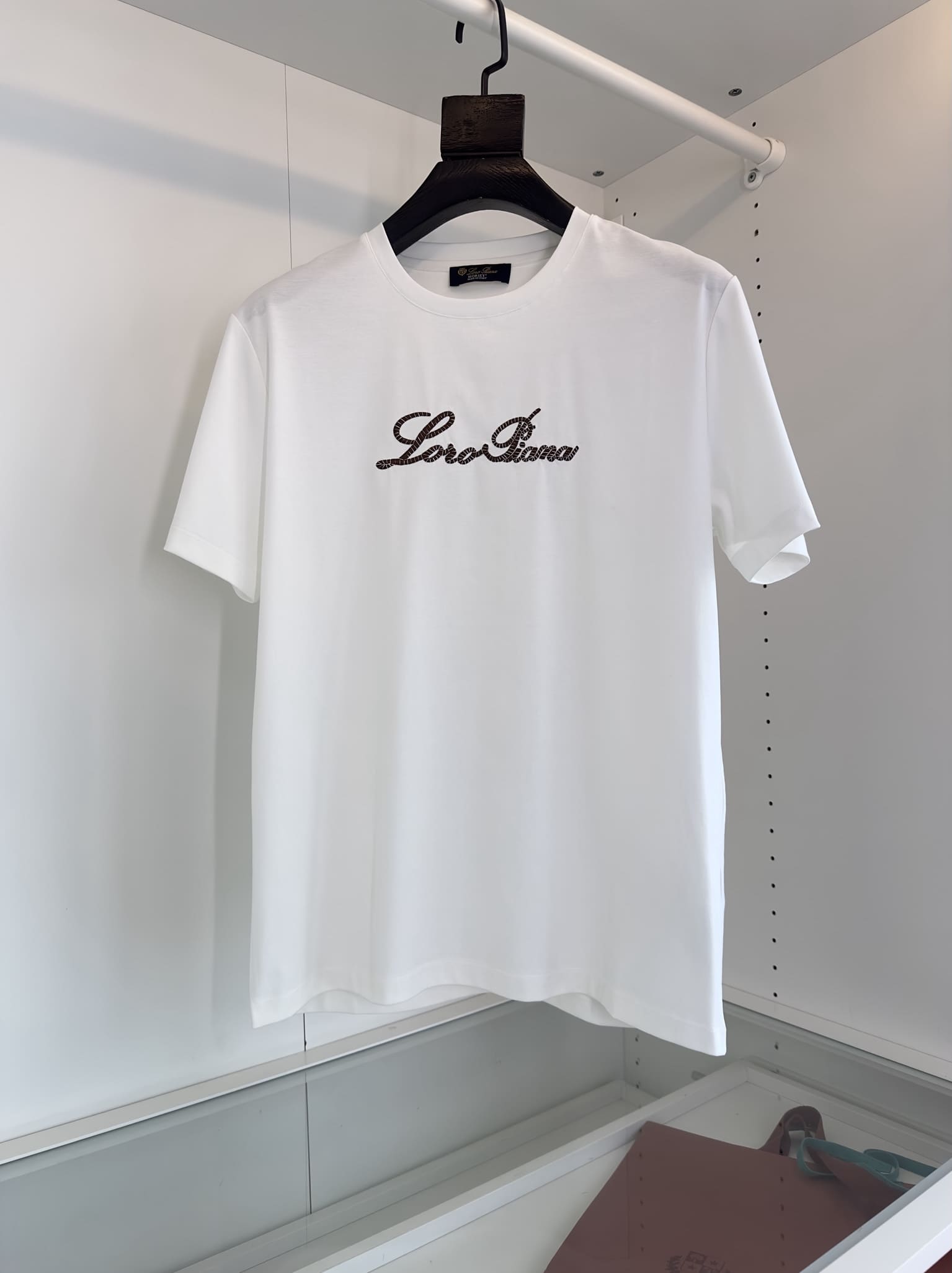 ÁO LORO PIANA LOGO WHITE T SHIRT