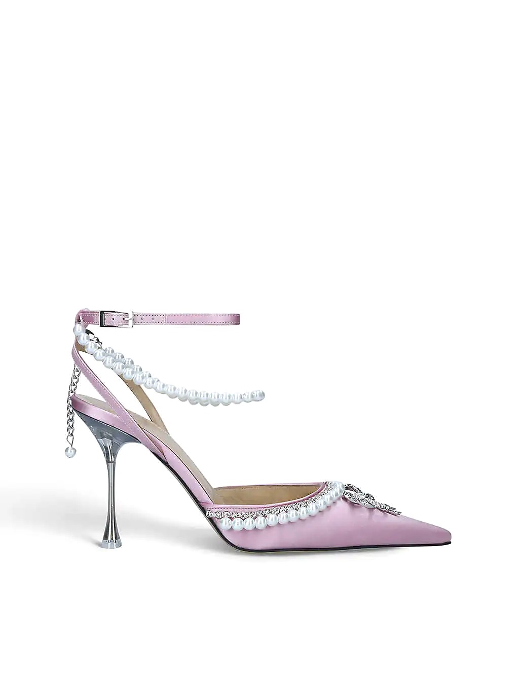 GIÀY MACH & MACH Sophie embellished satin courts