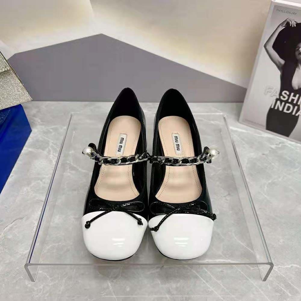 GIÀY Miu Miu Women Naplak Pumps in 35 mm Heel Height-Black