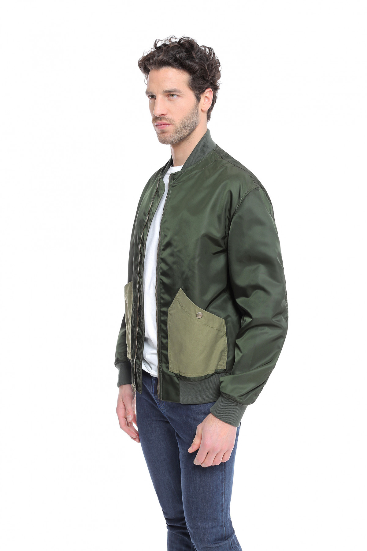 ÁO MR&MRS ITALY UNLINED NEW YORK NYLON BOMBER WITH CANVAS POCKETS