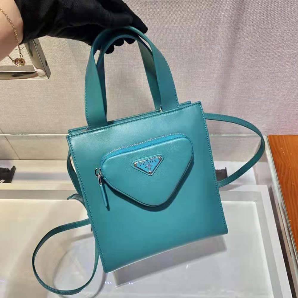 TÚI Prada Women Nappa Leather Tote Bag-Lime