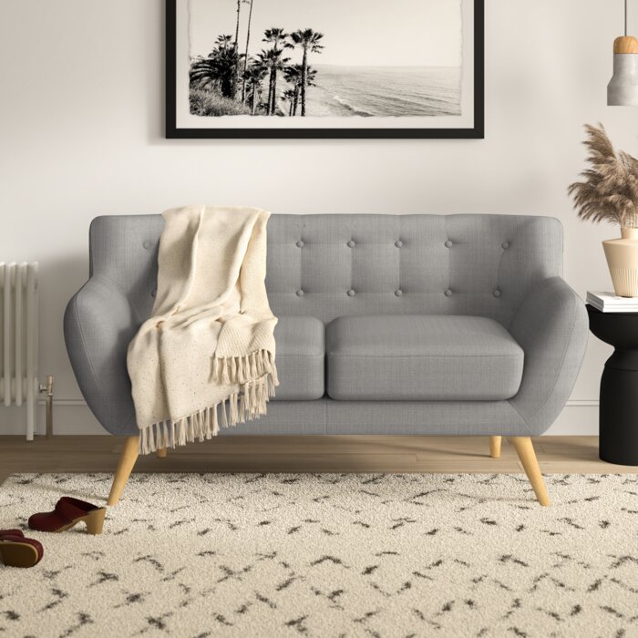 SOFA NỈ CHÂN GỖ BOAT SHAPE